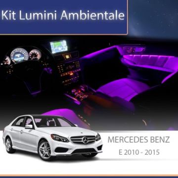 Lumini ambientale Mercedes E W212 2010-2015 dedicat set complet cu trimuri control telefon sau sistem original