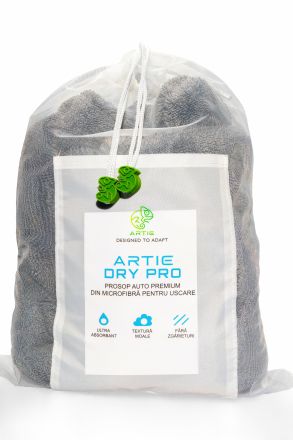 ARTIE DRY PRO – Prosop Uscare Auto Microfibră, 50x80cm, 2000gsm, Moale & Rezistent