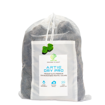 ARTIE DRY PRO – Prosop Uscare Auto Microfibră, 50x80cm, 2000gsm, Moale & Rezistent