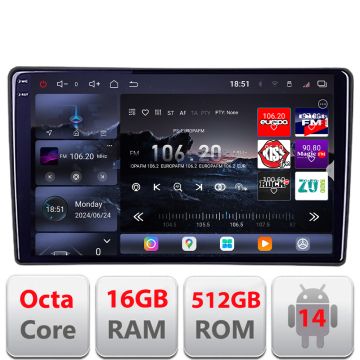 Navigatie Citroen C3 2022- Android Qled 2K Octa Core 16+512 LTE 4G DSP Wifi 5Ghz android-auto carplay gps EDT-E809-2K