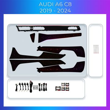 Lumini ambientale Audi A6 C8 2019-2014 set complet control din sistemul original sau telefon