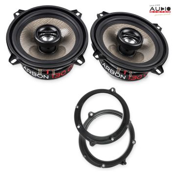 Pachet difuzoare Audi A4 (B5) 1994-2000 Audio System CARBON coaxiale dedicate uși spate