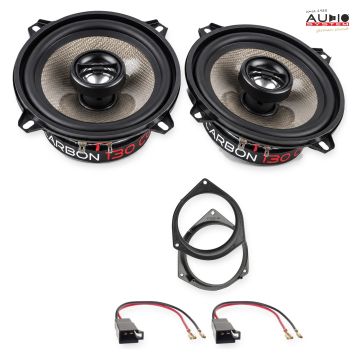 Pachet difuzoare Opel Astra H (A-H) 2004-2007 Audio System CARBON coaxiale dedicate uși spate