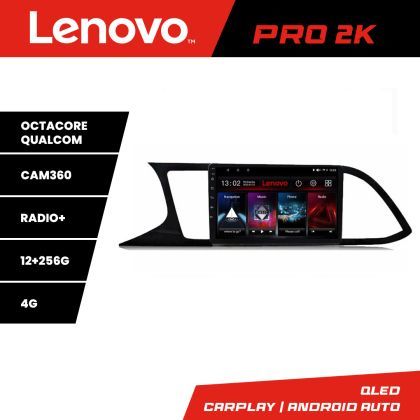 Navigatie Seat Leon MIB  Lenovo Kit-306 8 core QLED 2K 12+256 360 Android Waze USB Navigatie Internet Youtube Radio