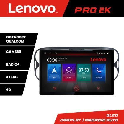 Navigatie VW TIGUAN si Golf Plus 2007-2011 Lenovo PRO 4+64 13 inch 2K android 4G DSP gps internet  8Core