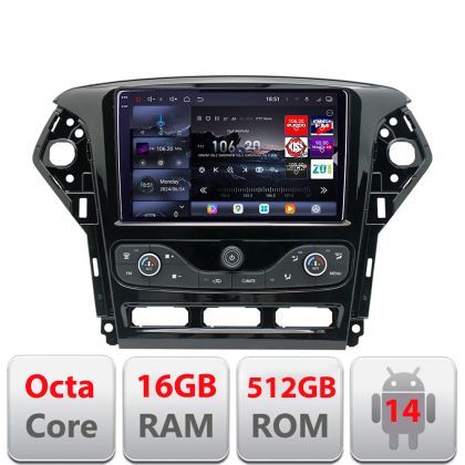 Navigatie Ford Mondeo 2011-2014 Android radio gps internet 8 core QLED 2K 16+512 360 Edotec
