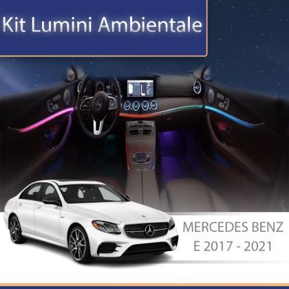 Lumini Ambientale Mercedes E W213 2017-2021 pachet complet control pe sistemul original sau telefon