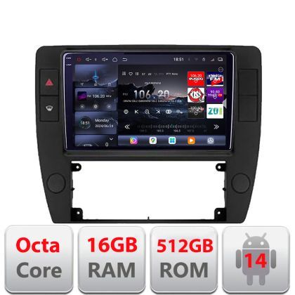 Navigatie Passat B5 1997-2004 Android radio gps internet 8 core QLED 2K 16+512 360 Edotec