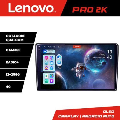 Navigatie universala 2din-2 8 core QLED 2K 12+256 360 Android Waze USB Navigatie Internet Youtube Radio Lenovo