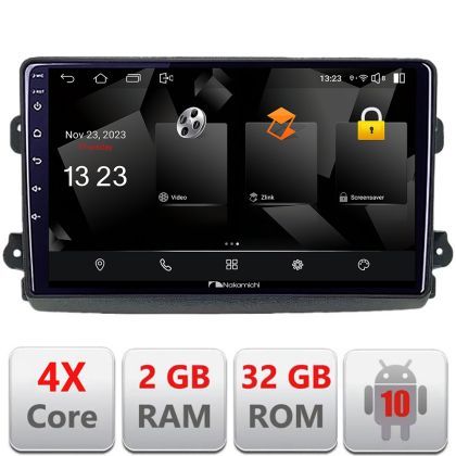 Navigatie Fiat Ducato 2021- Nakamichi Android Ecran 720P Quad Core 2+32 carplay android auto NAM5230