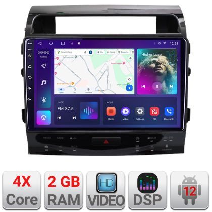 Navigatie Toyota Land Cruiser V8 L200 2009-2020 dedicata Android radio gps internet 2+32 kit-381-type-b+EDT-E210v2