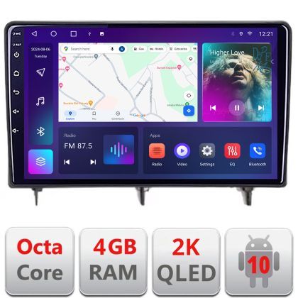 Navigatie Honda Civic 2022- QLED 2K Octa core 4+32 DSP 360 Optic FHD internet gps radio carplay android auto kit-civic2022+EDT-E410-2K