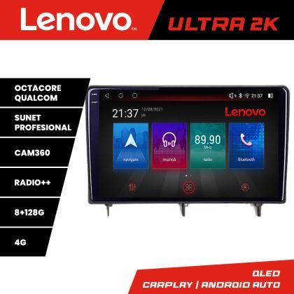 Navigatie Honda Civic 2022- Qled 2K Octa Core 8+128 LTE 4G DSP Wifi 5Ghz HDMI android auto carplay radio gps internet kit-civic2022+ULTRA-2K-10-8+128