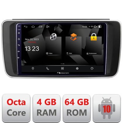 Navigatie Nissan Leaf 2018-2024 Nakamichi NAM5510 Qled Octa Core 720p 4+64 DSP 360 camera carplay android auto