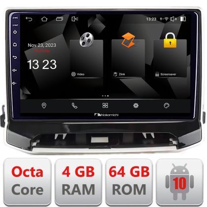 Navigatie Jeep Compass 2021- Nakamichi NAM5510 Qled Octa Core 720p 4+64 DSP 360 camera carplay android auto