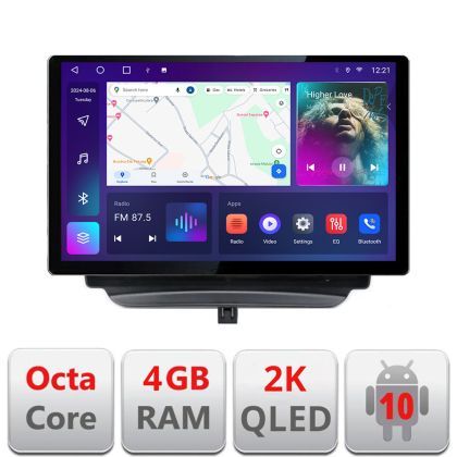 Navigatie Ford Turneo Courier Transit Courier 2014-2021 Qled 2K Octa Core 4+64 LTE 4G DSP Wifi 5Ghz android auto carplay radio gps internet kit-turneo+EDT-E413-2K