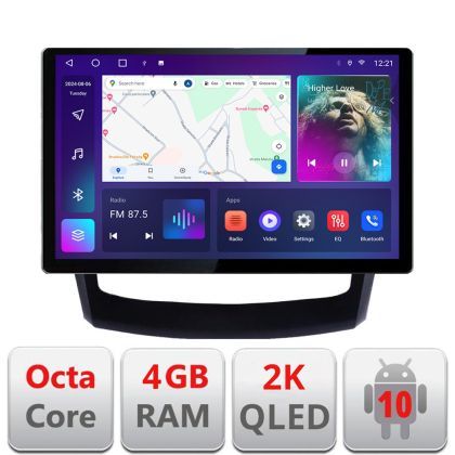 Navigatie Renault Kadjar facelift 2019-2022 Qled 2K Octa Core 4+64 LTE 4G DSP Wifi 5Ghz android auto carplay radio gps internet kit-9030-facelift+EDT-E413-2K+kit-9030-facelift10-9