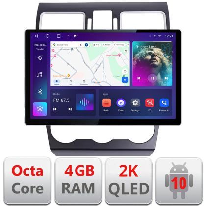 Navigatie Subaru Forester XV Qled 2K Octa Core 4+64 LTE 4G DSP Wifi 5Ghz android auto carplay radio gps internet kit-062-2019+EDT-E413-2K