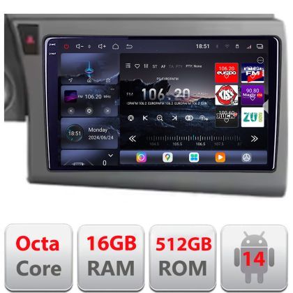 Navigatie Audi A6 C6 2004-2010 Qled 2K Octa Core 16+512 LTE 4G DSP Wifi 5Ghz android auto carplay radio gps internet kit-a6-c6+EDT-E809-2K