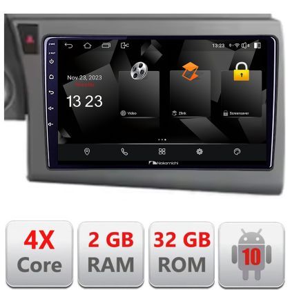 Navigatie Audi A6 C6 2004-2010 Nakamichi Android Ecran 720P Quad Core 2+32 carplay android auto NAM5230
