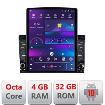 Navigatie dedicata Nakamichi Citroen DS5  dedicata Ouad core 4+32 ecran vertical 9.7" DSP 360 FHD AHD Android radio gps internet  KIT-ds4+EDT-E709