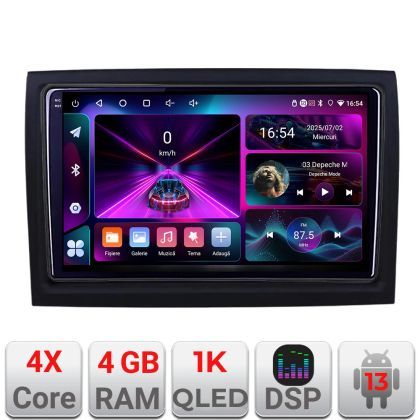 Navigatie Fiat ducato 2006- A-DUCATO 4+64 InCell Display 1K Android Waze USBNavigatie Internet Youtube Radio