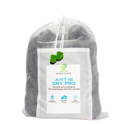 ARTIE DRY PRO – Prosop Uscare Auto Microfibră, 50x80cm, 2000gsm, Moale & Rezistent