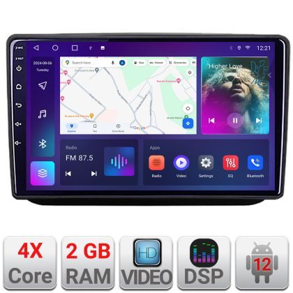 Navigatie Skoda Fabia 2 2009-2014 Android radio gps internet 2+32GB 4-core Kit-fabia2+EDT-E210v2