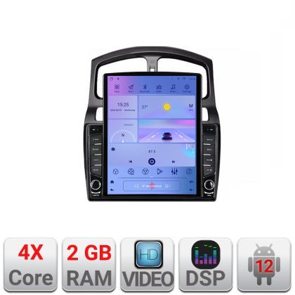 Navigatie Hyundai Santa Fe 2000-2006 ecran tip TESLA 9.7" cu Android Radio Bluetooth Internet GPS WIFI 2+32 DSP Quad C