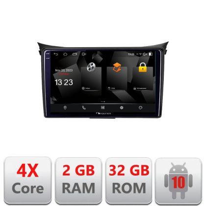 Navigatie Hyundai I30 2011-2016 Android Ecran 720P Quad Core 2+32 carplay android auto