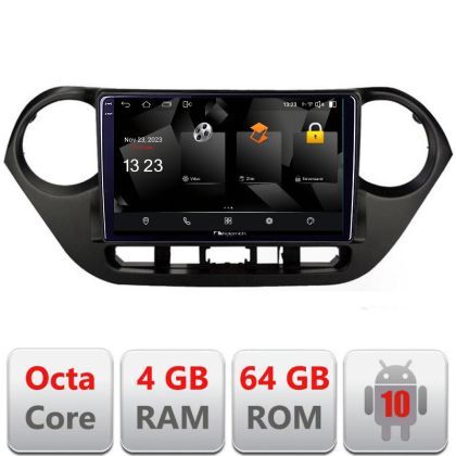 Navigatie Hyundai I10 2013-2019 5510-HY38 Android Octa Core 720p 4+64 DSP 360 camera carplay android auto