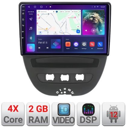 Navigatie Citroen C1 Peugeot 107 Toyota Aygo 2005-2014 Android radio gps internet 2+32 KIT-C1+EDT-E210 v2