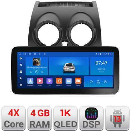 Navigatie Nissan Qashqai K-499 Edotec 4+64 12.3 inch Incell 1K android Wifi 5Ghz gps internet