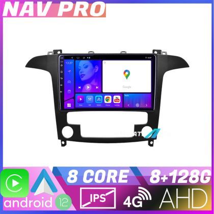 Navigatie Ford S Max 2008 2012 KIT 003 EDOTEC-LITE Android Ecran 720P Octa Core 8 128 Carplay