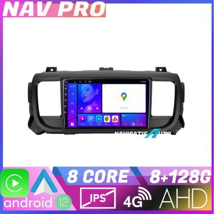 Navigatie Citroen Jumpy Toyota Proace Peugeot Traveller KIT jumpy16 EDOTEC-LITE Android Ecran 720P Octa Core 8 128 Carplay v2