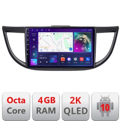 Navigatie Honda CR-V 2012-2016 C-469 Android Octa Core Ecran 2K QLED GPS 4G 4+32GB 360 KIT-469+EDT-E410-2K
