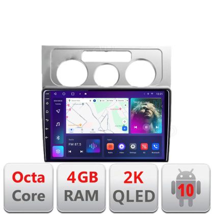 Navigatie VW Touran 2003-2010 C-TOURAN1 Android Octa Core Ecran 2K QLED GPS 4G 4+32GB 360 KIT-TOURAN1+EDT-E410-2K