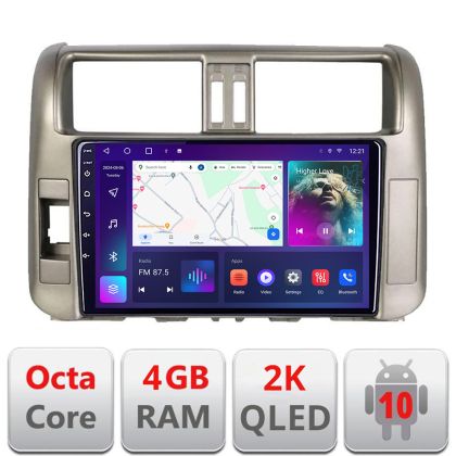 Navigatie Toyota Prado 2010-2013 C-347 Android Octa Core Ecran 2K QLED GPS 4G 4+32GB 360 KIT-347+EDT-E410-2K