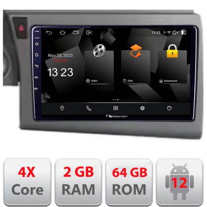 Navigatie Audi A6 C6 2004-2010 Nakamichi Android Ecran 720P Quad Core 2+64 carplay android auto NAM5230
