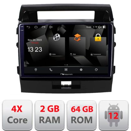 Navigatie Toyota LandCruiser 2008-2015 5230-381 Android Ecran 720P Quad Core 2+64 carplay android auto v1
