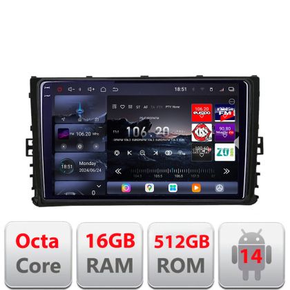 Navigatie Toyota Auris Corolla 2017-2018 Edotec Kit-auris-2017 8 core QLED 2K 12+256GB 360 Android Waze USB Navigatie Internet Youtube Radio