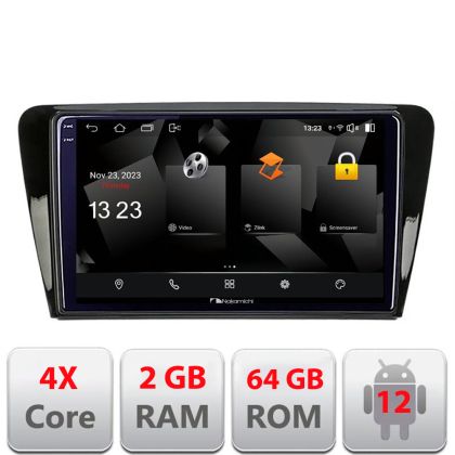 Navigatie Skoda Rapid Seat Toledo 2013+ Android Ecran 720P Quad Core 2+64 carplay android auto v1