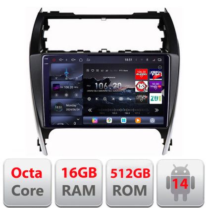 Navigatie Toyota Camry 2012-2018 Android radio gps internet 8 core QLED 2K 12+256GB 360 Edotec