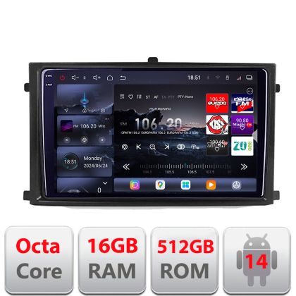 Navigatie Rexton 2019- Edotec Kit-REXTON 8 core QLED 2K 12+256GB 360 Android Waze USB Navigatie Internet Youtube Radio