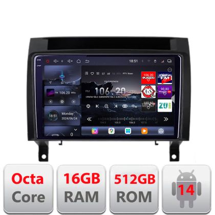 Navigatie Mercedes SLK 2004-2011 Edotec Kit-SLK 8 core QLED 2K 12+256GB 360 Android Waze USB Navigatie Internet Youtube Radio