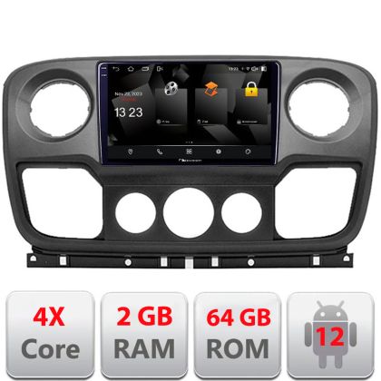 Navigatie Opel Movano, Renault Master 2010-2021 Android Ecran 720P Quad Core 2+64 carplay android auto v1