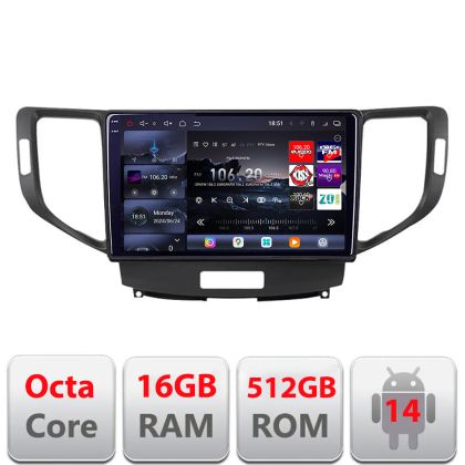 Navigatie Honda Accord 2008-2012 Edotec Kit-8951 8 core QLED 2K 12+256GB 360 Android Waze USB Navigatie Internet Youtube Radio