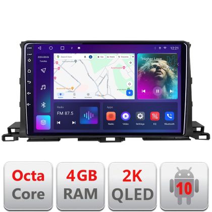 Navigatie Toyota Highlander 2013-2018 Android ecran Qled 2K Octa core 4+32 KIT-highlander13+EDT-E410-2K