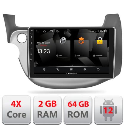 Navigatie Honda Fit 2008-2013 Android radio gps internet quad core 2+64 carplay android auto