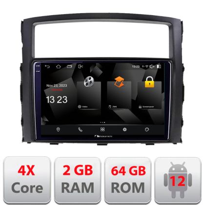 Navigatie Mitsubishi Pajero 5230-452 Android Ecran 720P Quad Core 2+64 carplay android auto